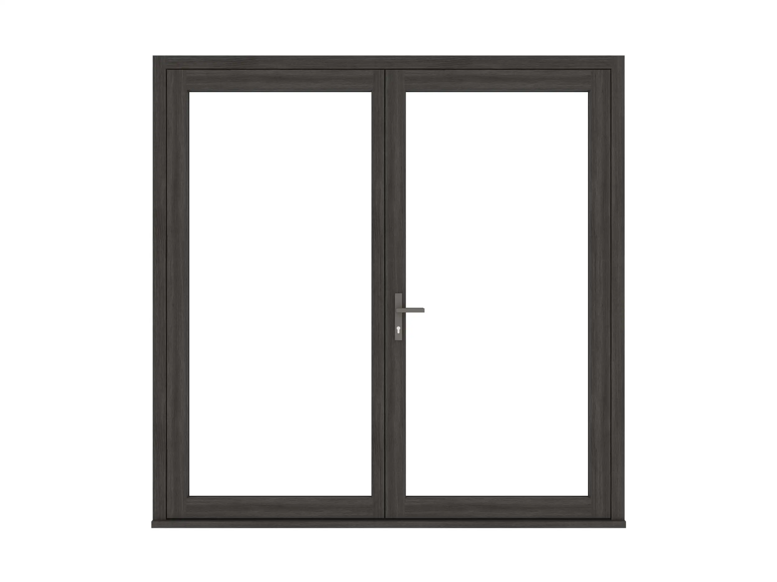 European Timber Doors - outward open french door external perspective