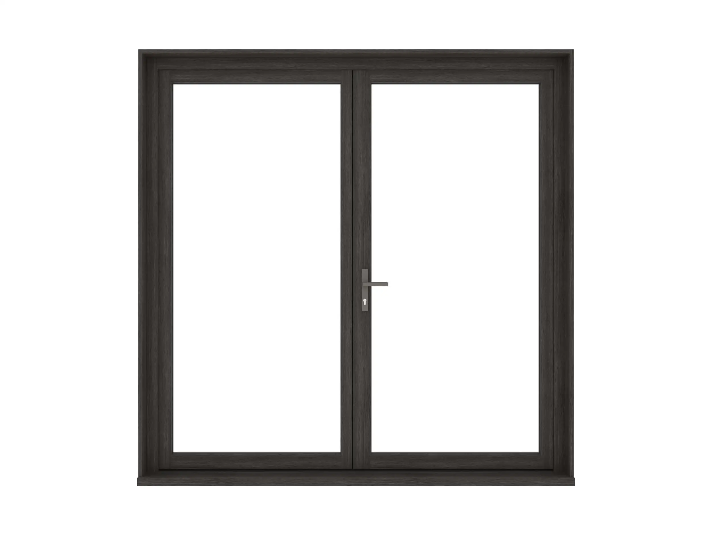 European Timber Doors - inward open french door external perspective